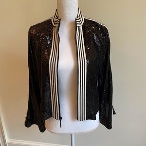 Nanette Lepore Black Sequin Jacket